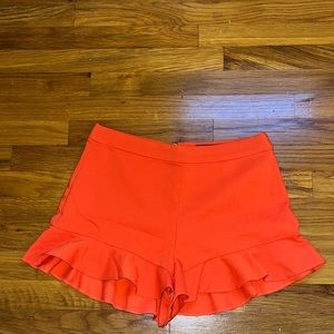 Zara ruffle shorts